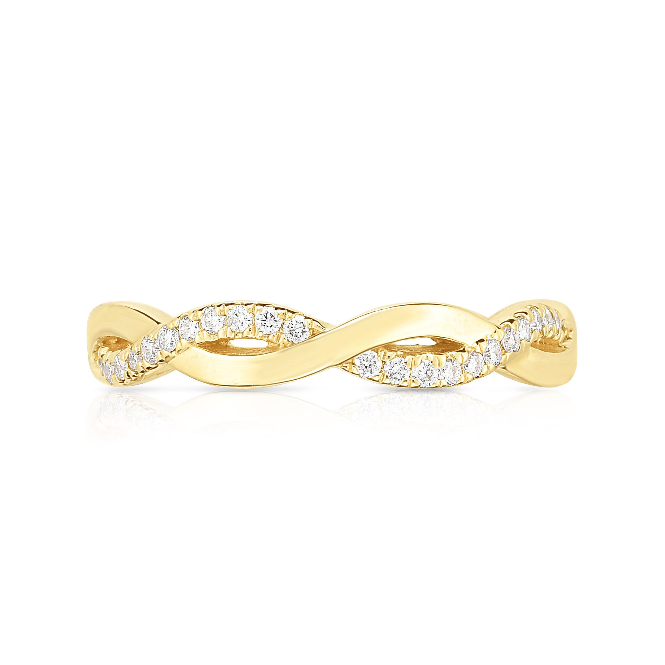 0.11Ct Diamond Infinity Ring in 14K Gold