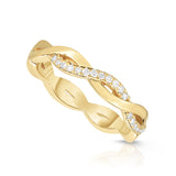 14K Gold Diamond (0.11 Ct, G-H Color, SI2-I1 Clarity) Infinity Ring