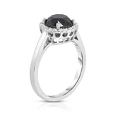 14K White Gold 2.84 ct TDW Black and White Diamond (SI2-I1, G-H) Ring