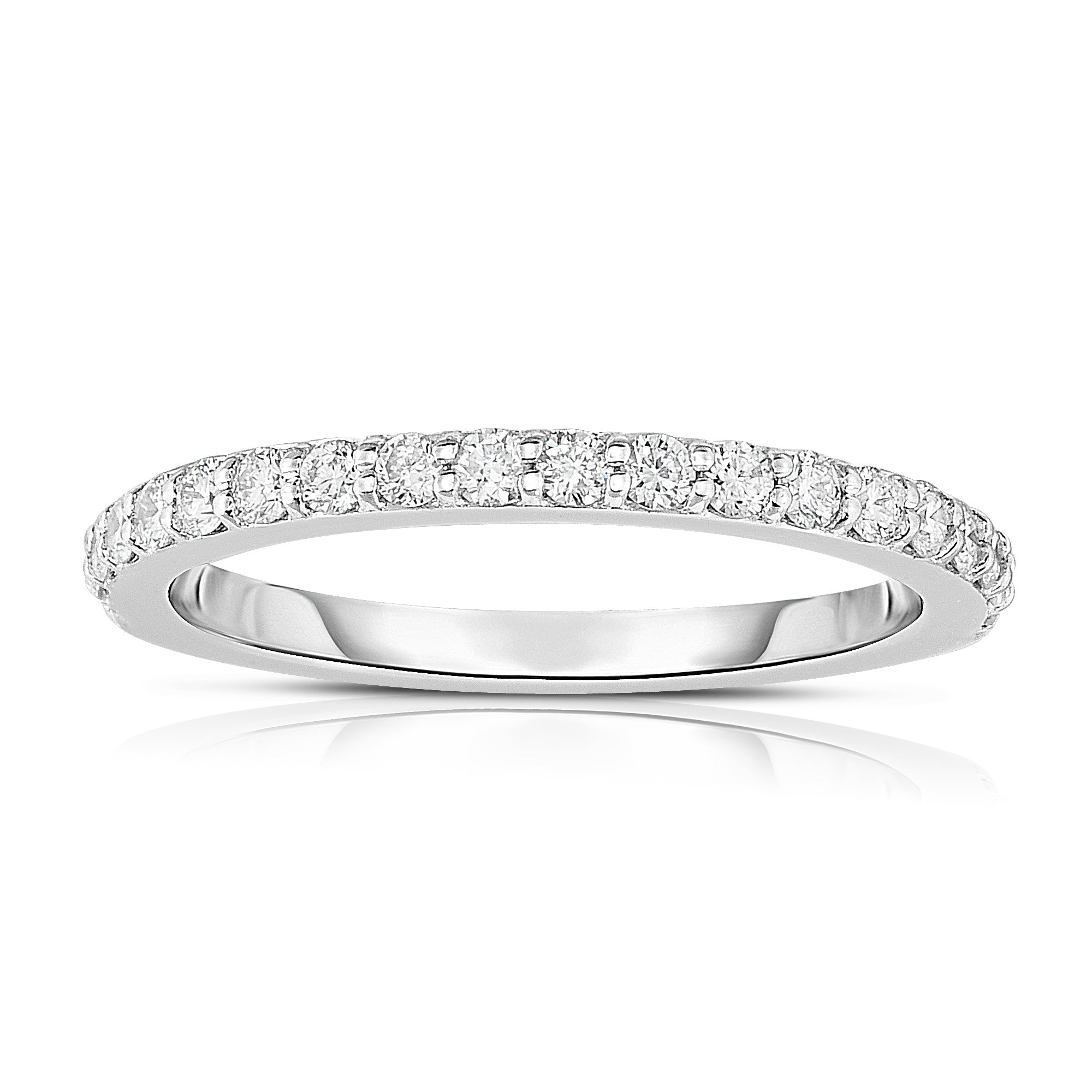 0.40Ct Diamond Wedding Band in 14K White Gold