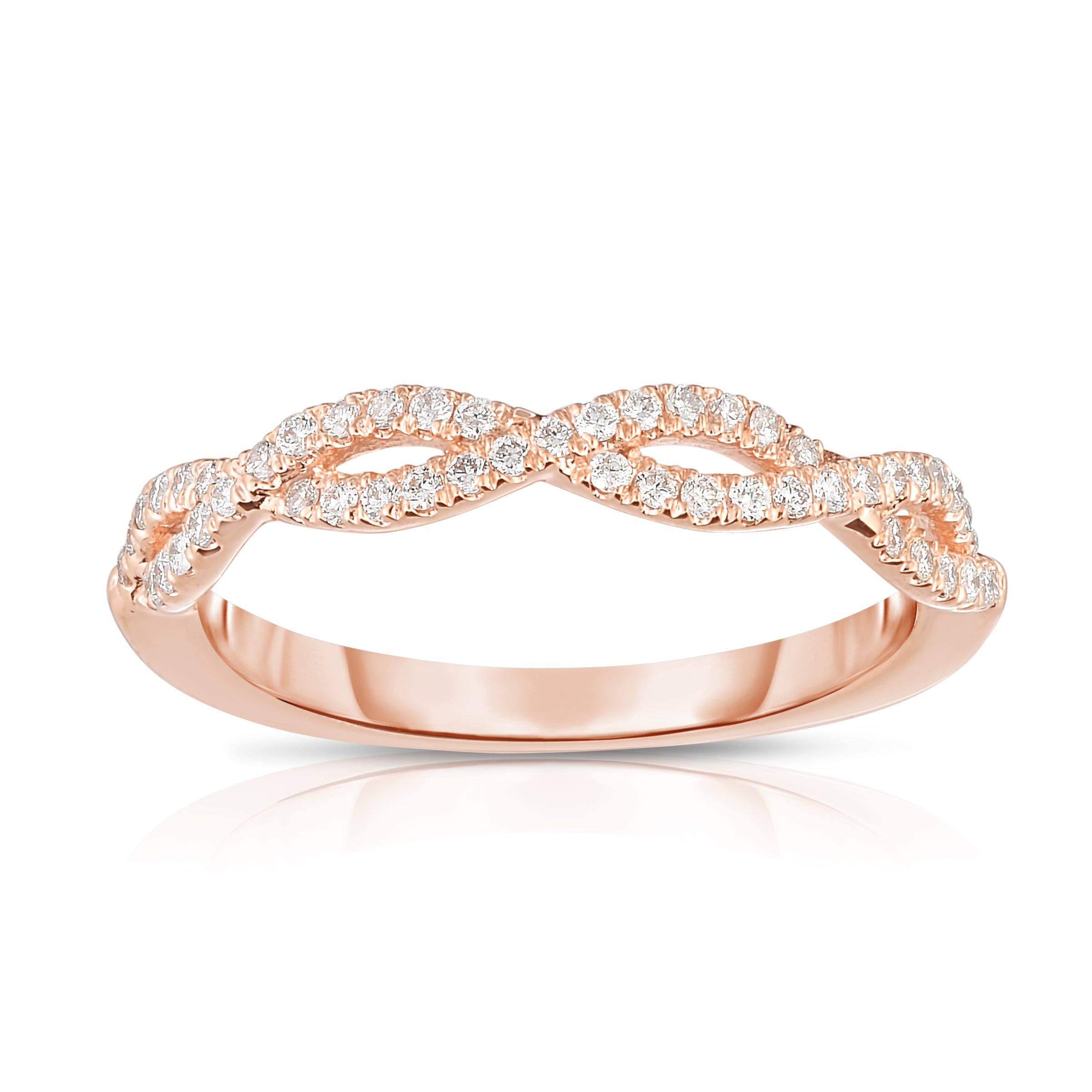 0.25Ct Diamond Infinity Ring in 14K Gold