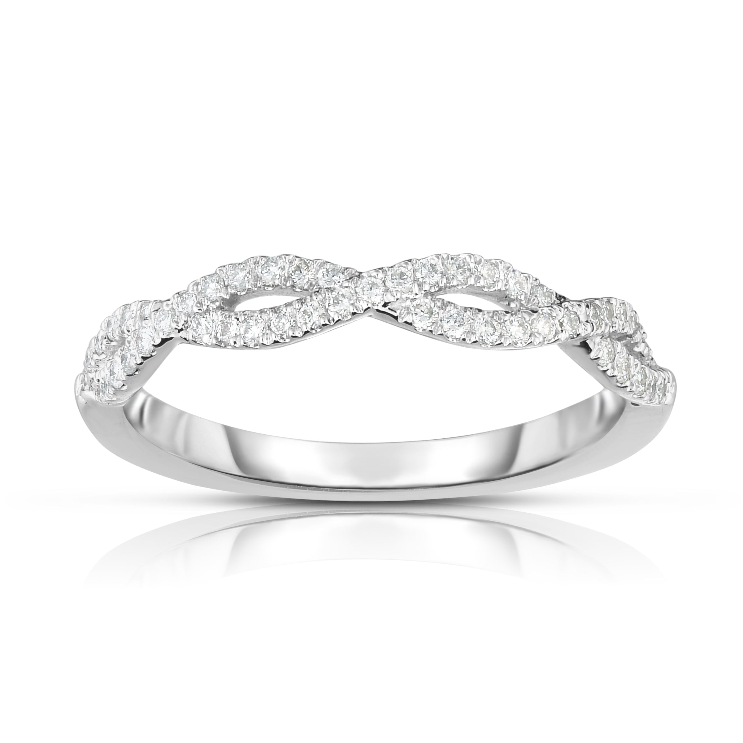 0.25Ct Diamond Infinity Ring in 14K Gold