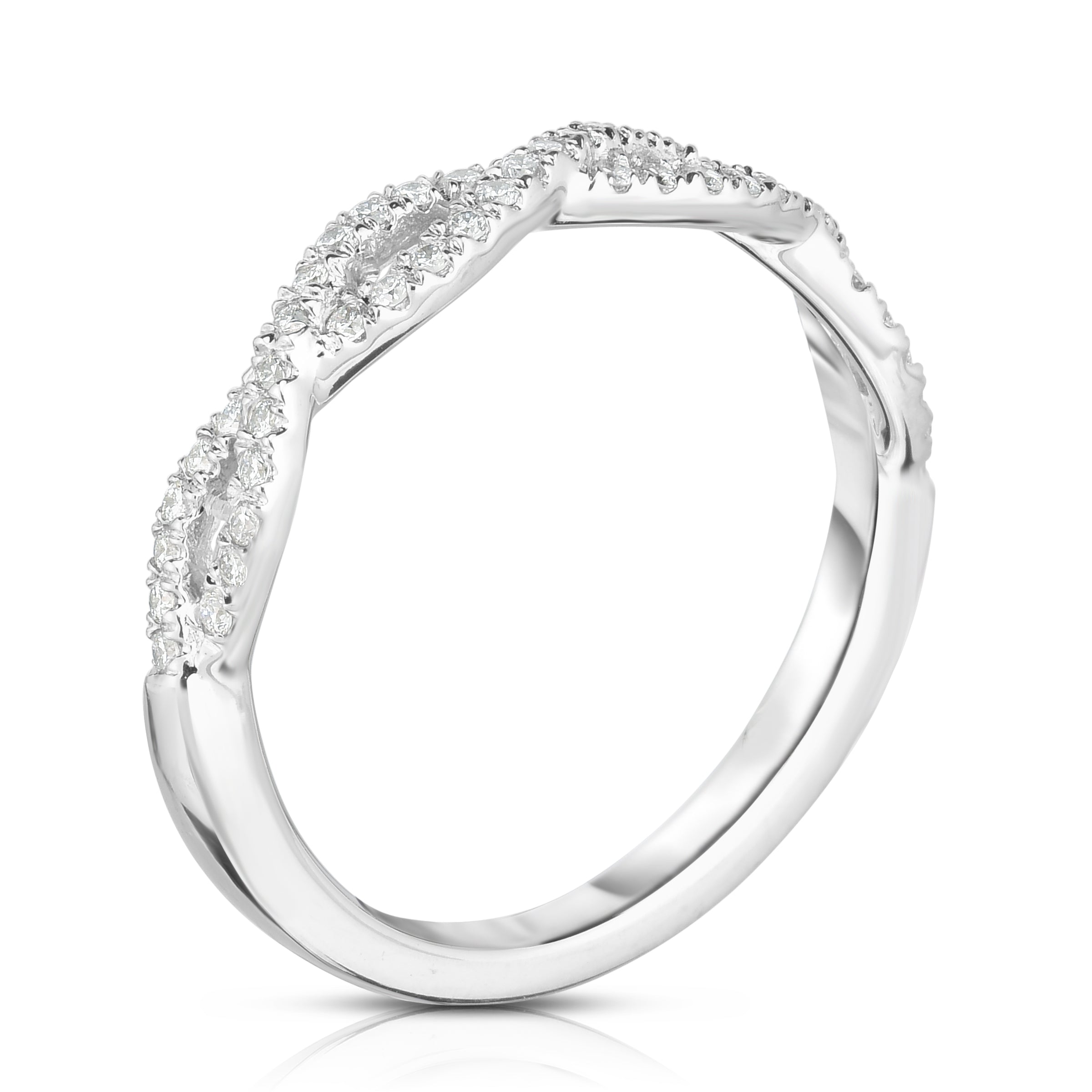 0.25Ct Diamond Infinity Ring in 14K Gold