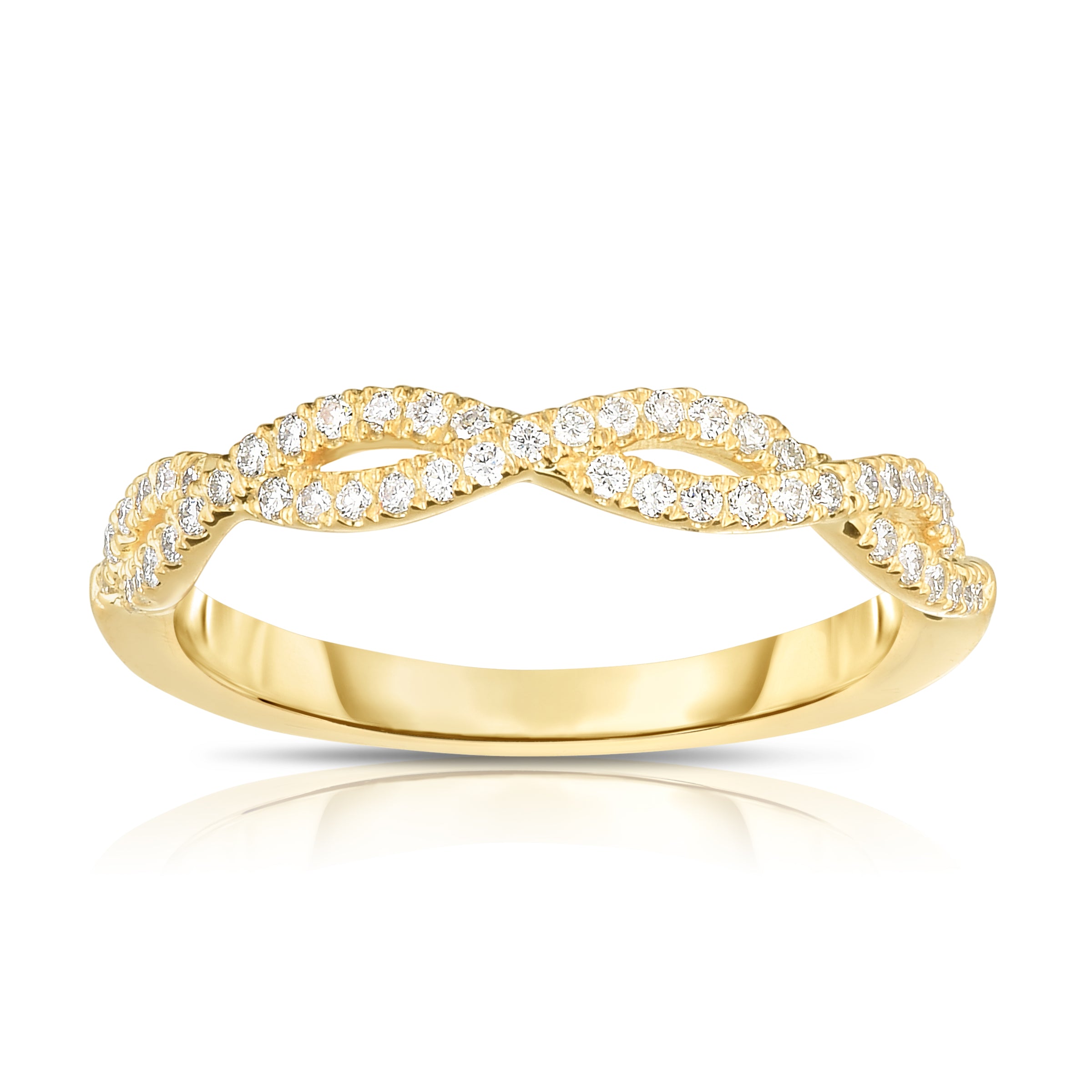 0.25Ct Diamond Infinity Ring in 14K Gold