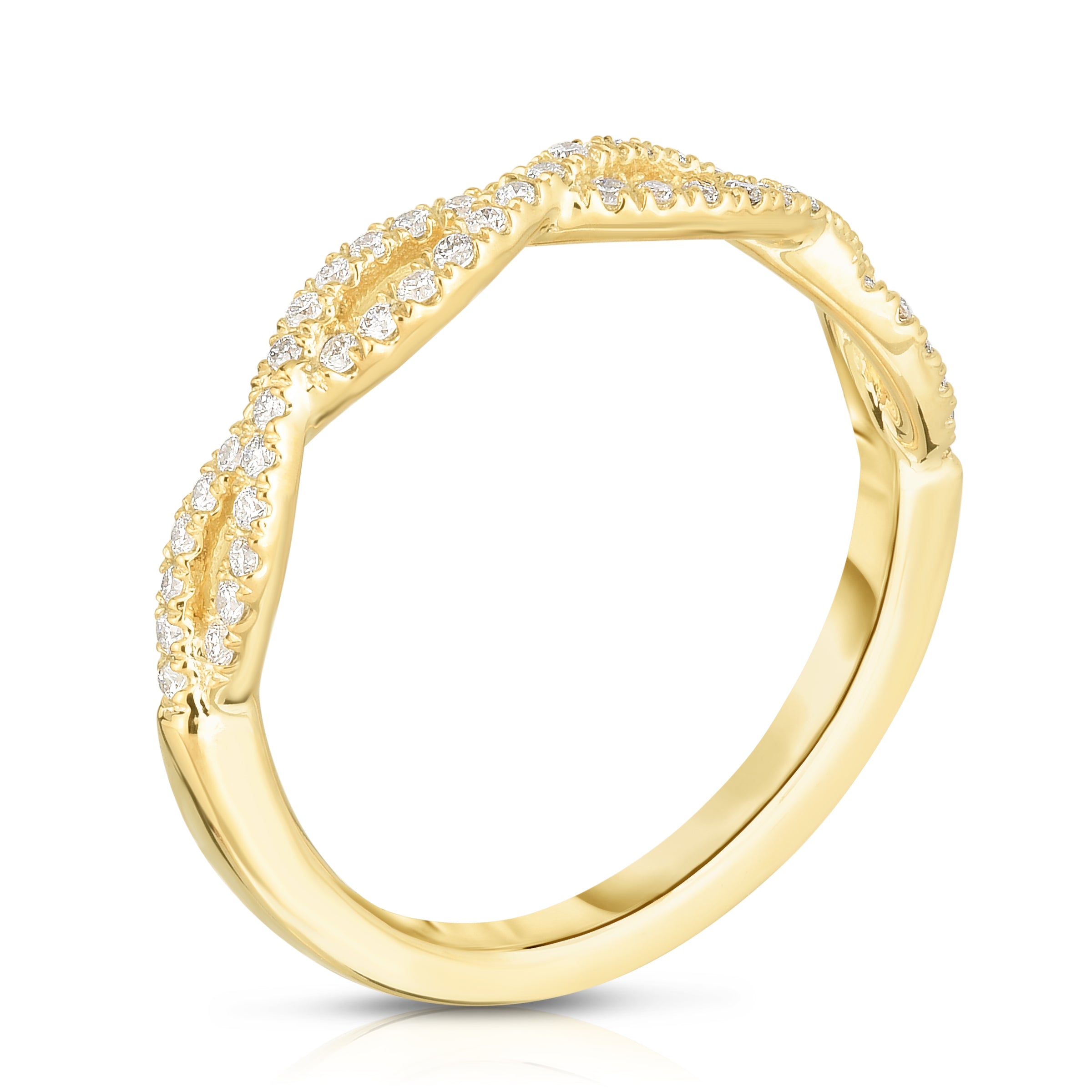 0.25Ct Diamond Infinity Ring in 14K Gold