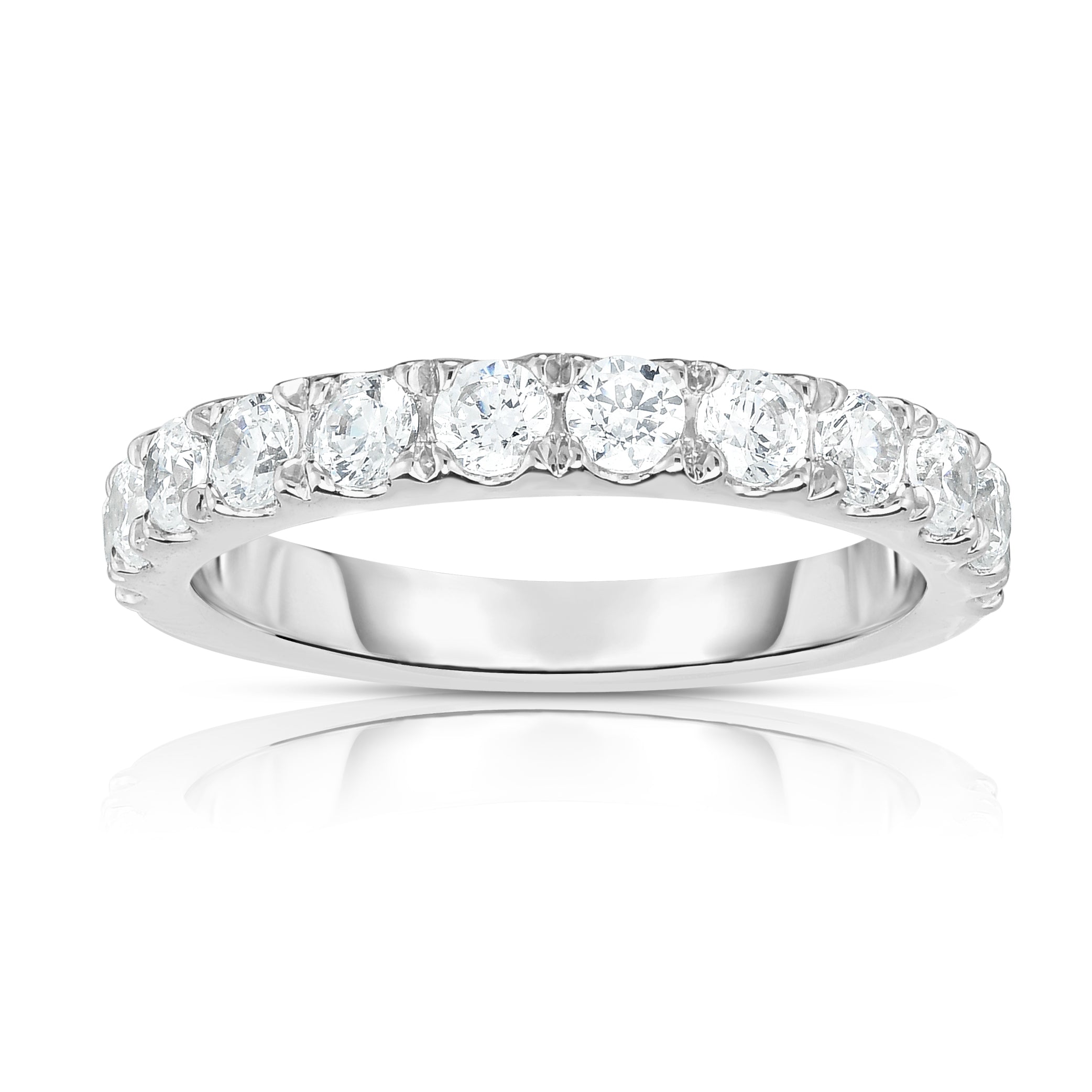 1.10Ct Diamond Wedding Band in 14K White Gold