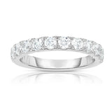 14K White Gold Diamond (1.10 Ct, SI2-I1 Clarity, G-H Color) Wedding Band