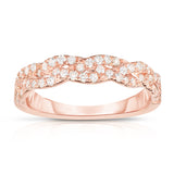 14k White, Yellow or Rose Gold Diamond (0.45 Ct, G-H Color, SI2-I1 Clarity) Infinity Ring