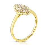 14K Gold Diamond (0.25 Ct, G-H Color, SI2-I1 Clarity) Marquise Shape Ring
