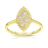 14K Gold Diamond (0.25 Ct, G-H Color, SI2-I1 Clarity) Marquise Shape Ring