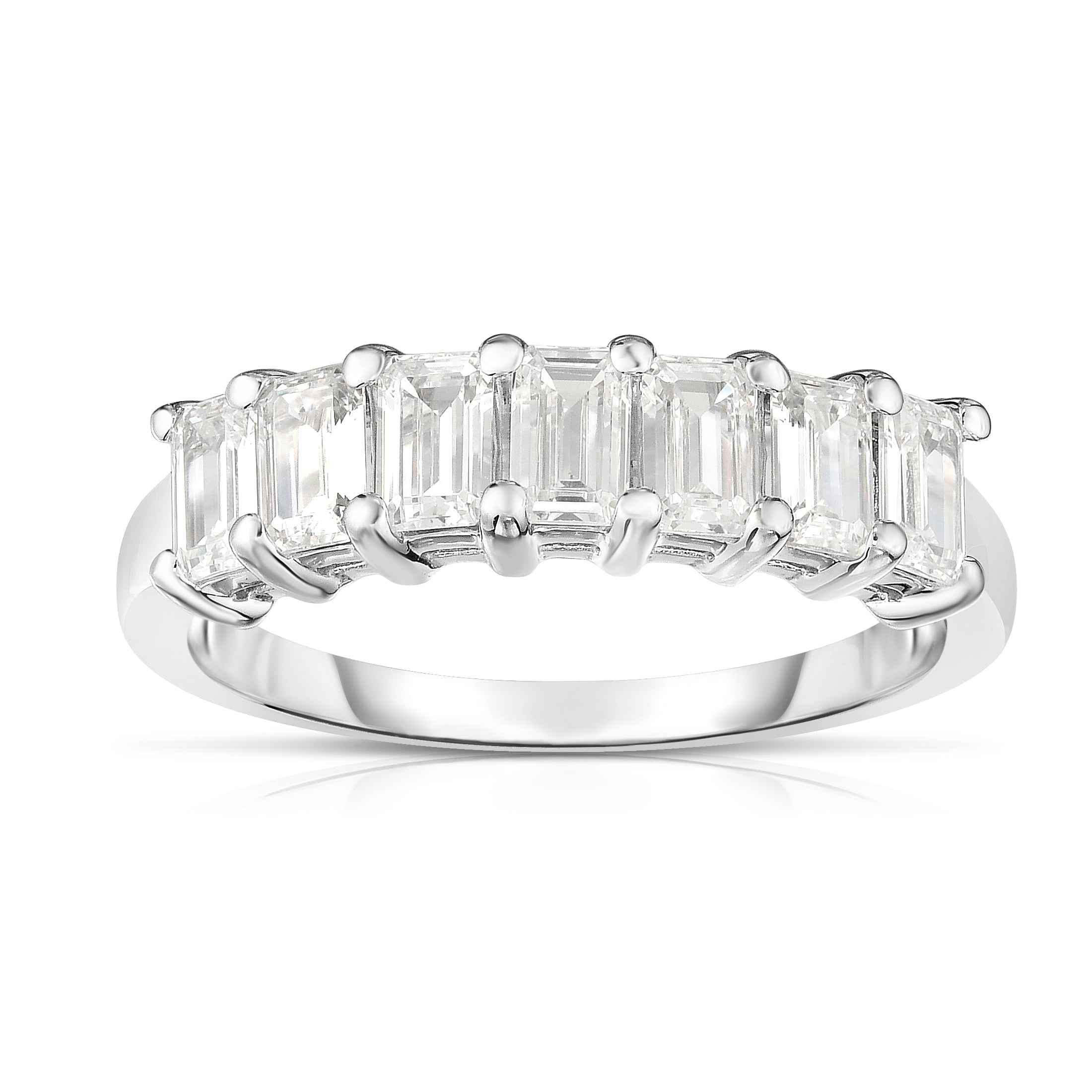 7-Stone Emerald Cut 1.40Ct Diamond Ring