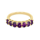 14K Gold Oval 4x3MM Purple Sapphire Ring