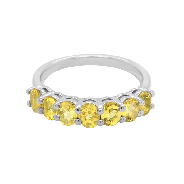 14K Gold Oval 4x3MM Yellow Sapphire Ring