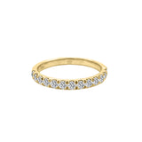 14K Gold Diamond Wedding Band (0.50 Ct, G-H Color, SI2-I1 Clarity)