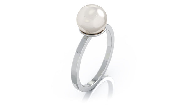 14K Gold 7MM Akoya Cultured Pearl Ring