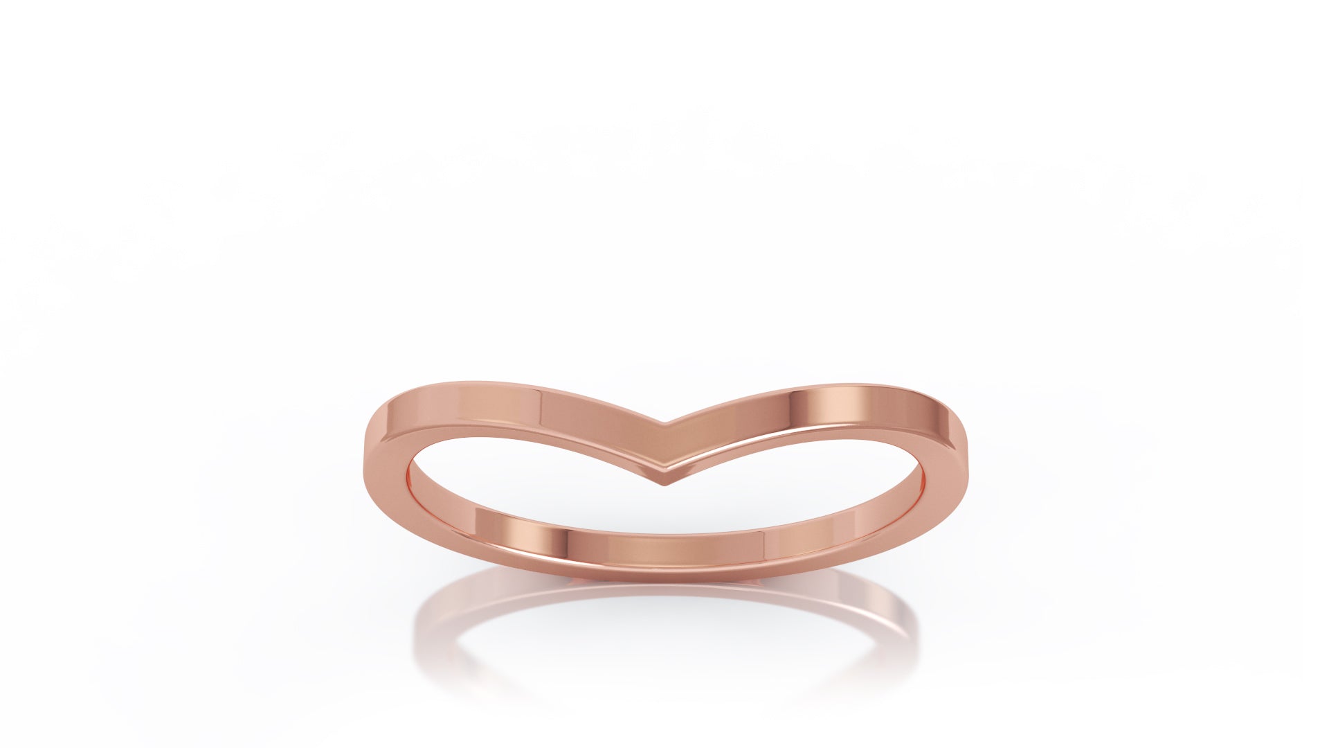 Curved Stackable Ring in 14K Gold