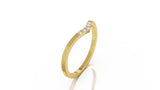 14K Gold Curved Stackable Ring (0.06 Ct, G-H Color, SI2-I1)