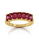 14K Gold 5 x 3MM Emerald Cut Ruby Ring