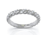 14K White Gold Diamond (0.12 Ct, G-H Color, SI2-I1 Clarity) Ring