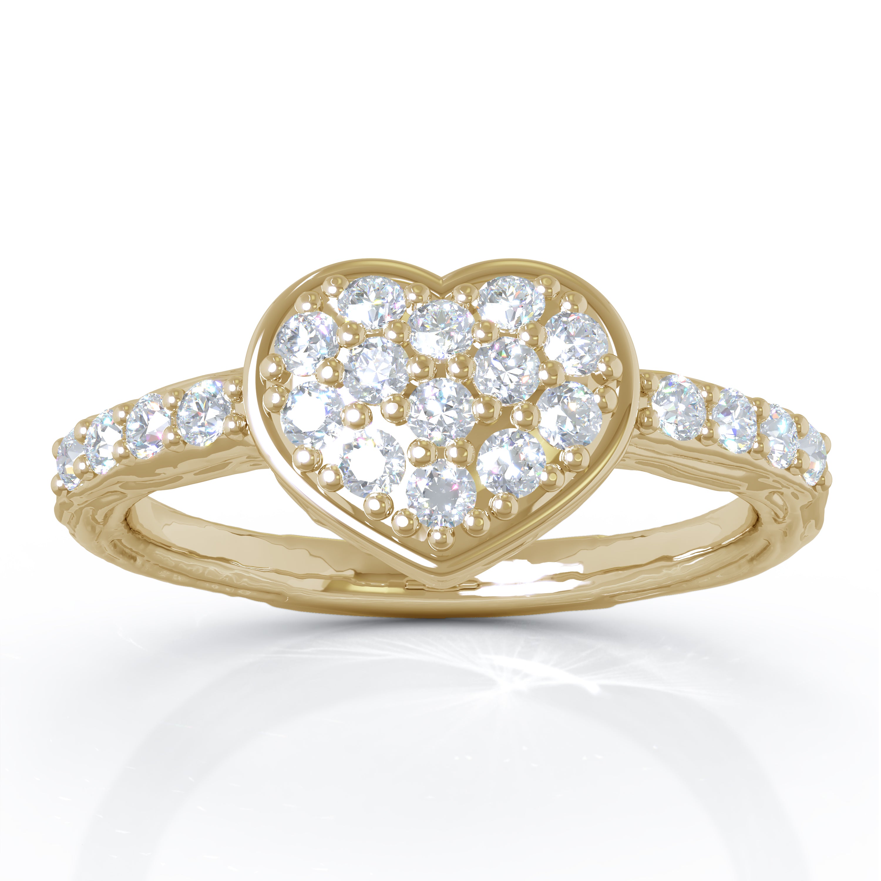 0.40Ct Diamond Heart Ring in 14K Gold