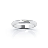 Sterling Silver Domed Profile 3MM High Polished Wedding Band