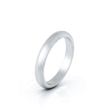 14K Gold Domed Profile 3MM Matte Finish Wedding Band