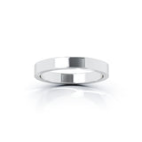Sterling Silver Square Profile 3MM High Polished Wedding Band
