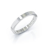 Sterling Silver Square Profile 4.5MM High Polished Wedding Band