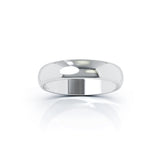 Sterling Silver Domed Profile 4.5MM High Polished Wedding Band