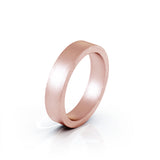 10K Gold Square Profile 4.5MM Matte Finish Wedding Band