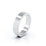Sterling Silver Square Profile 4.5MM High Polished Wedding Band