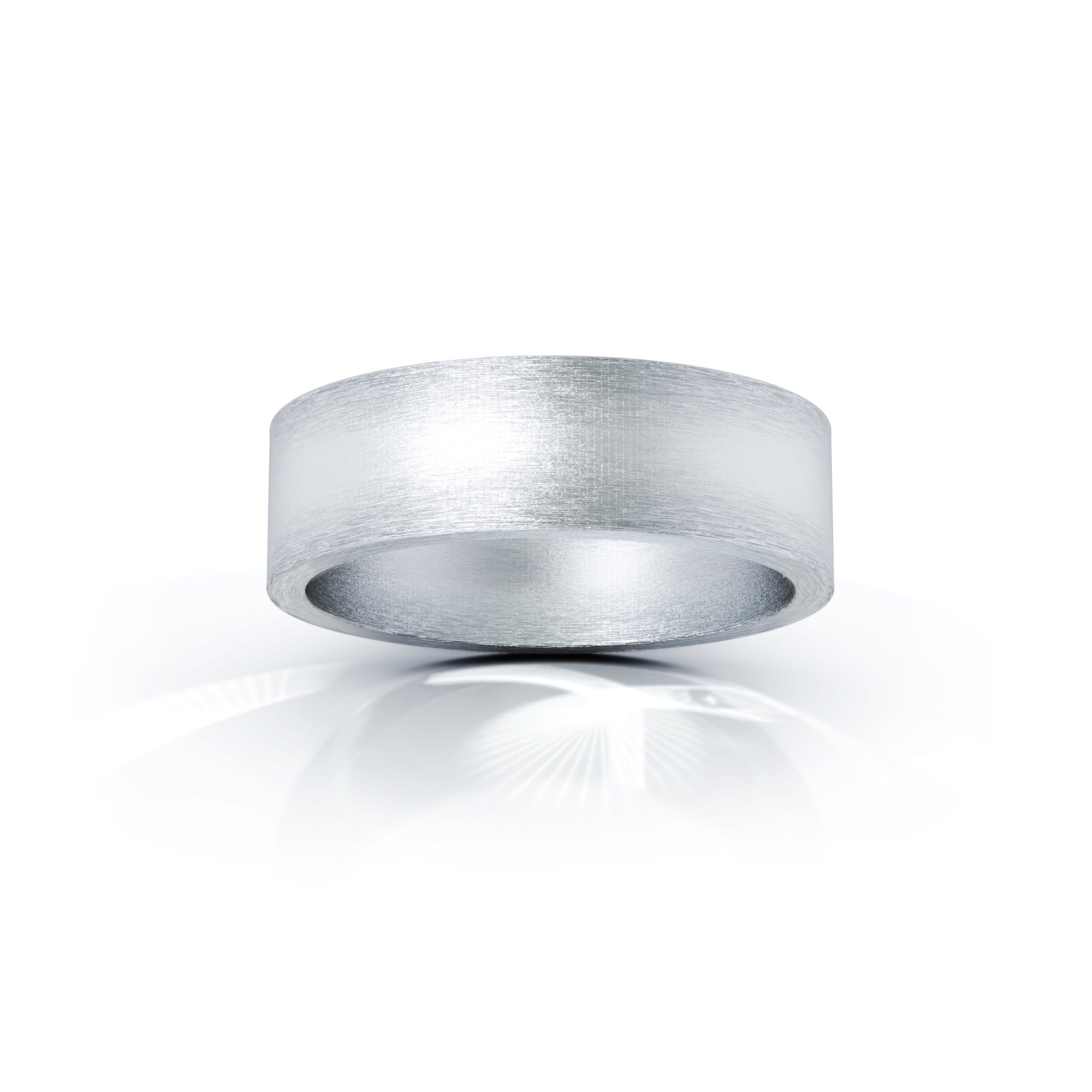 Square Profile 6MM Matte Finish Wedding Band in 14K Gold