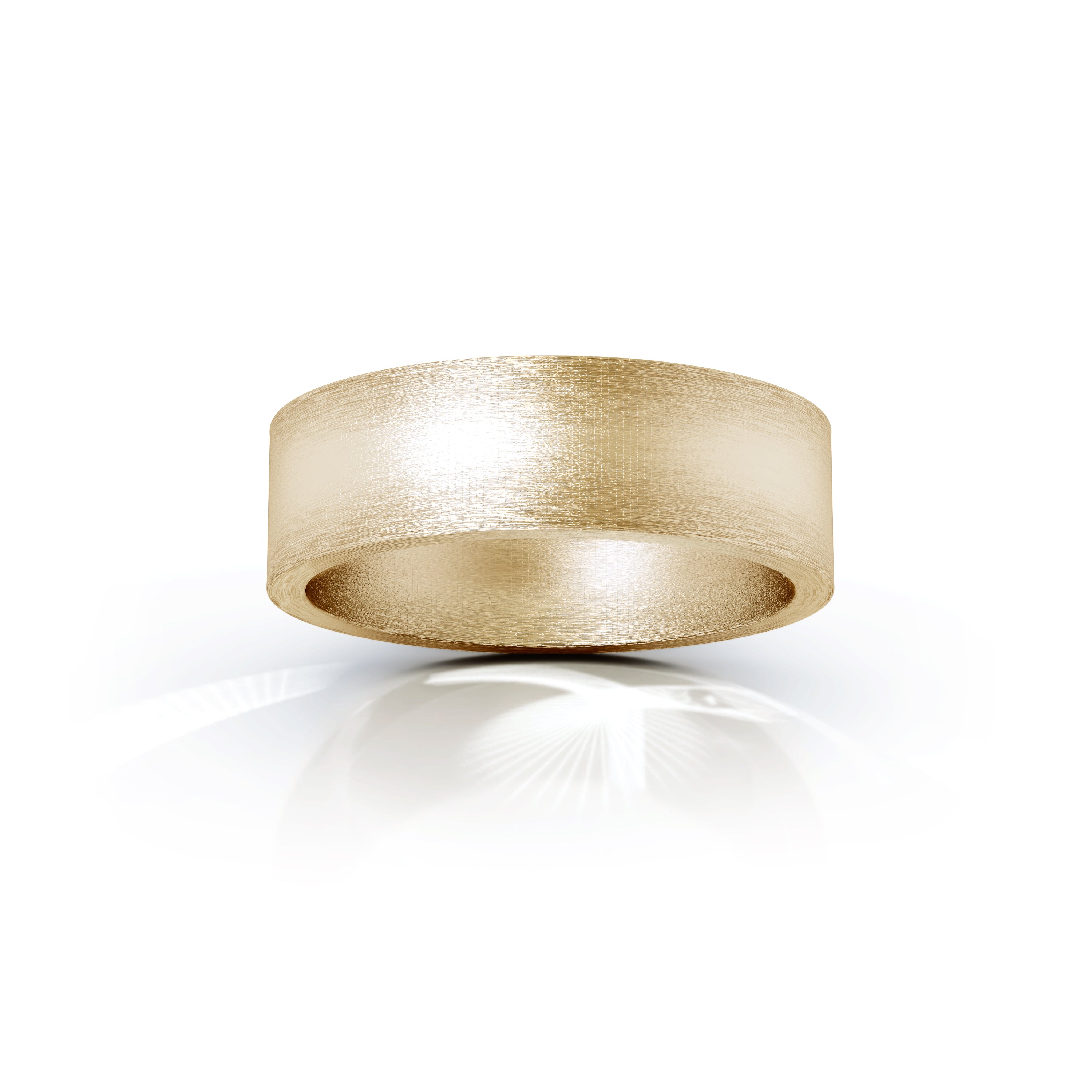 Square Profile 6MM Matte Finish Wedding Band in 14K Gold