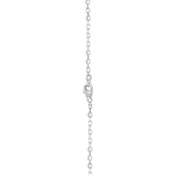 14K White Gold Diamond (0.16 Ct, SI2-I1 Clarity, G-H Color) "LOVE" Disc Necklace, with 18" Gold Chain